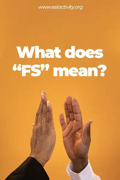 what does fs mean in slang|what does fs stand for.